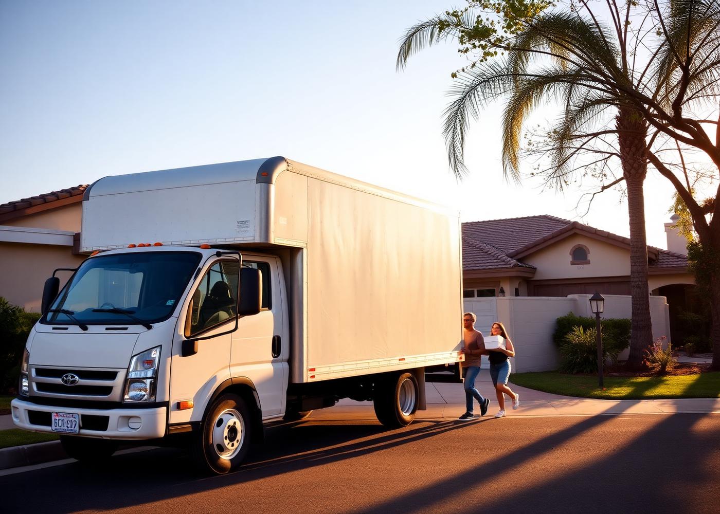 Family moving boxes with the help of the SoCal Buyers Program Moving Program